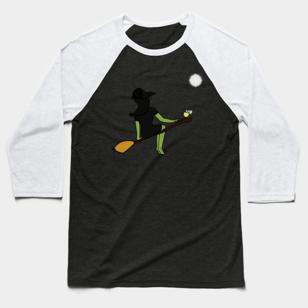 The Witch and The Firefly Baseball T-Shirt by Trick6